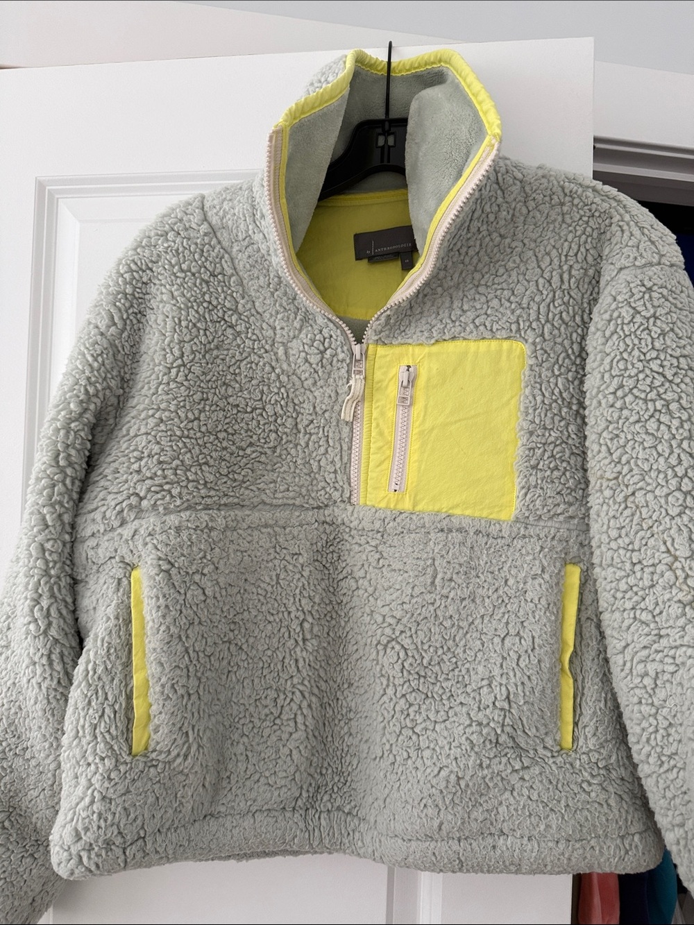 Anthropologie sherpa oversized fit fleece